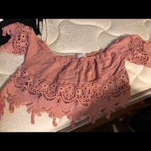 PINK CROP TOP